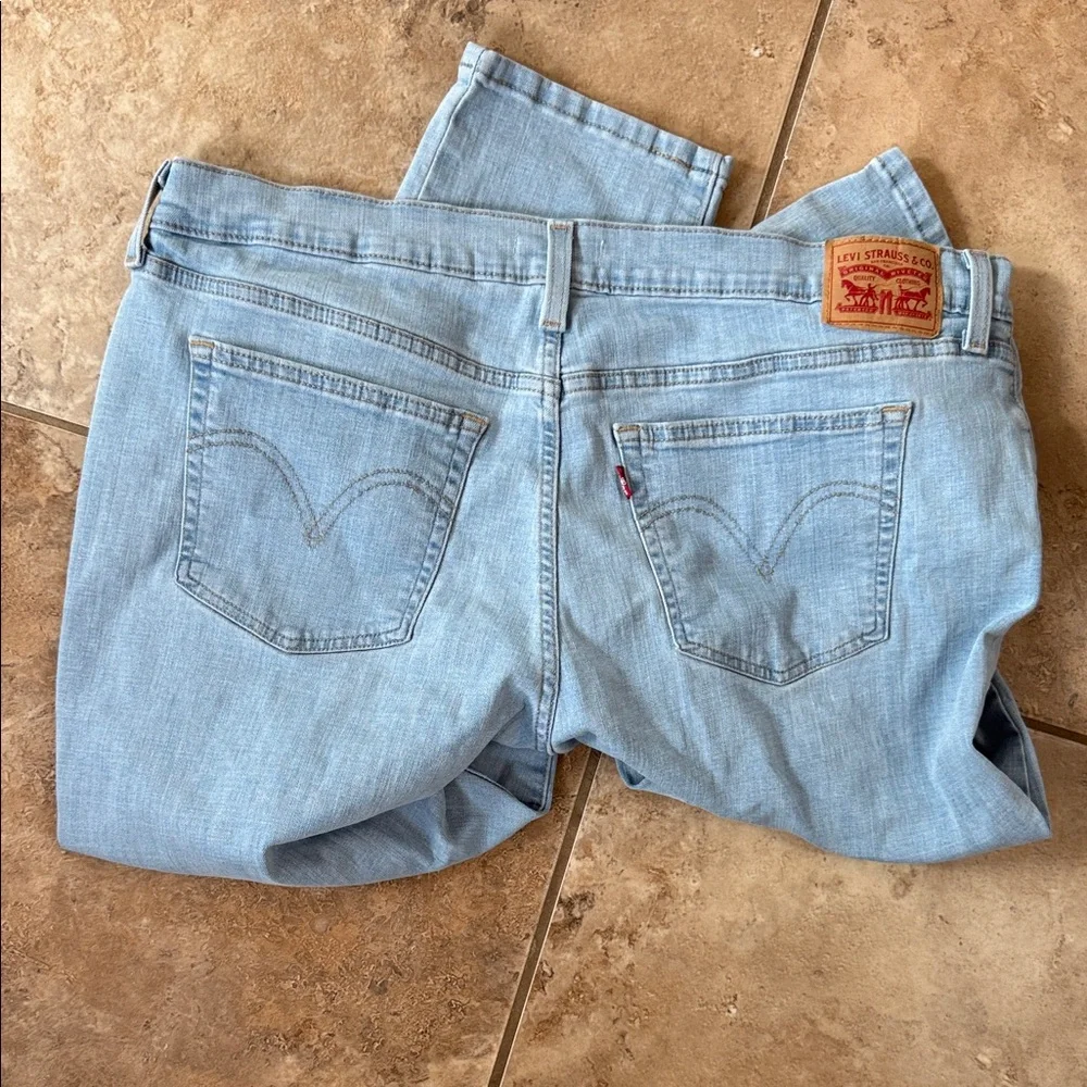 Levi's Light Blue Denim Boyfriend Jeans - Picture 5 of 7